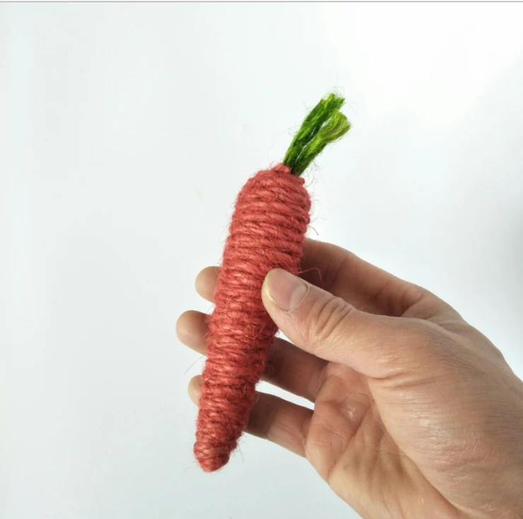 
2020 Custom ECO Friendly Teaser Interactive Hemp Sisal Rope Bite Pet Cat Toy 