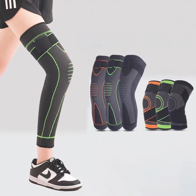 Customized Sports Workout Gel Ring Stabilizer Knee Support Meniscus Tear Arthritis Knit Knee Sleeve Hinge Compression Knee Brace