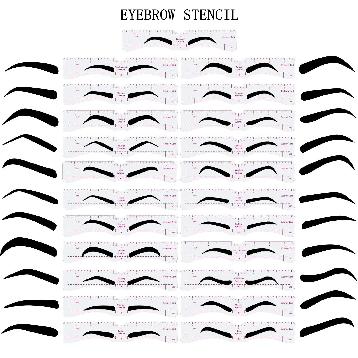 Waterproof Brow Styling Template Kit Eyebrow Shaping Lift Stencils Tattoo Stickers Wholesale Women Sticker Eyebrows Tattoos