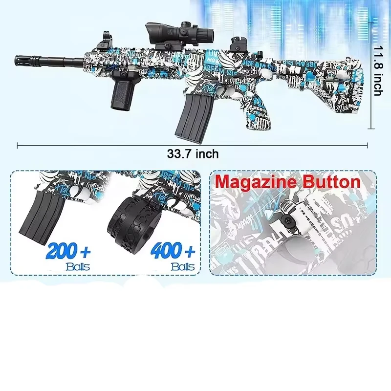 86cm M416 gel splatter blaster toy gun electric M4A1 CS game splat blaster plastic guns for Christmas gift
