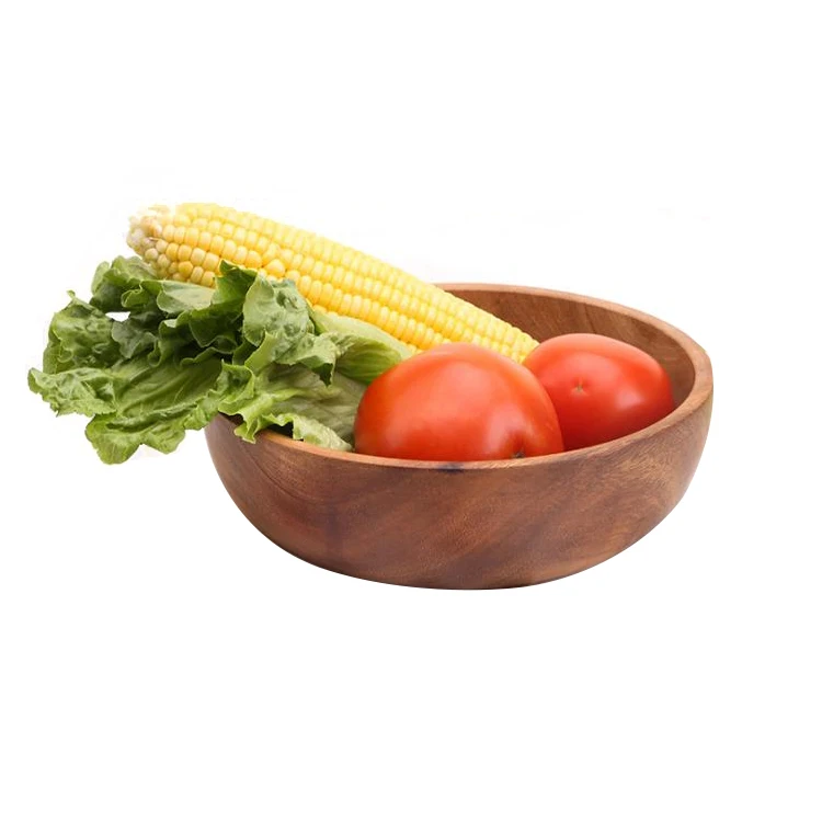 Uptodate Buy Kitchen Wooden Salad Bowl Coconut Style Bowl With Spoon