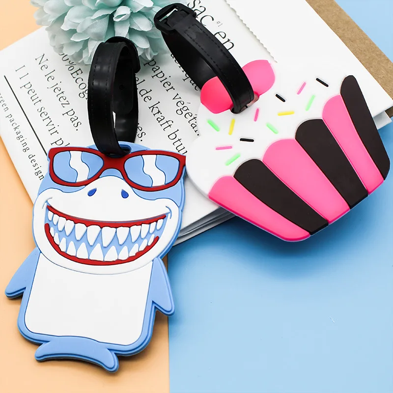 Wholesale Cartoon Travel Check-in Tags PVC Soft Plastic Luggage Tags Pendant Luggage Tags Luggage for Baggage Accessories