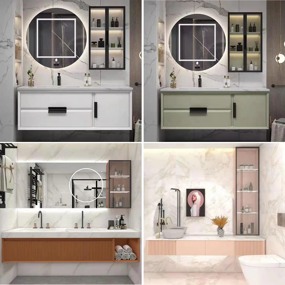 latest fashion bathroom vanity with exquisite handle