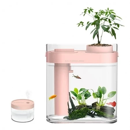 
 Популярный товар 2021, увлажнитель воздуха Xiaomi для аквариума амфибий с геометрическим основанием и умным управлением, светодиодная подсветка  