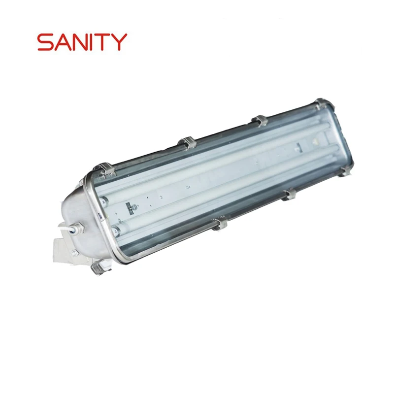 
Empty Housing Explosion Led Garage Tri-Proof Light Fixture Triproof Lamp For T8 Tube Stain Steel 