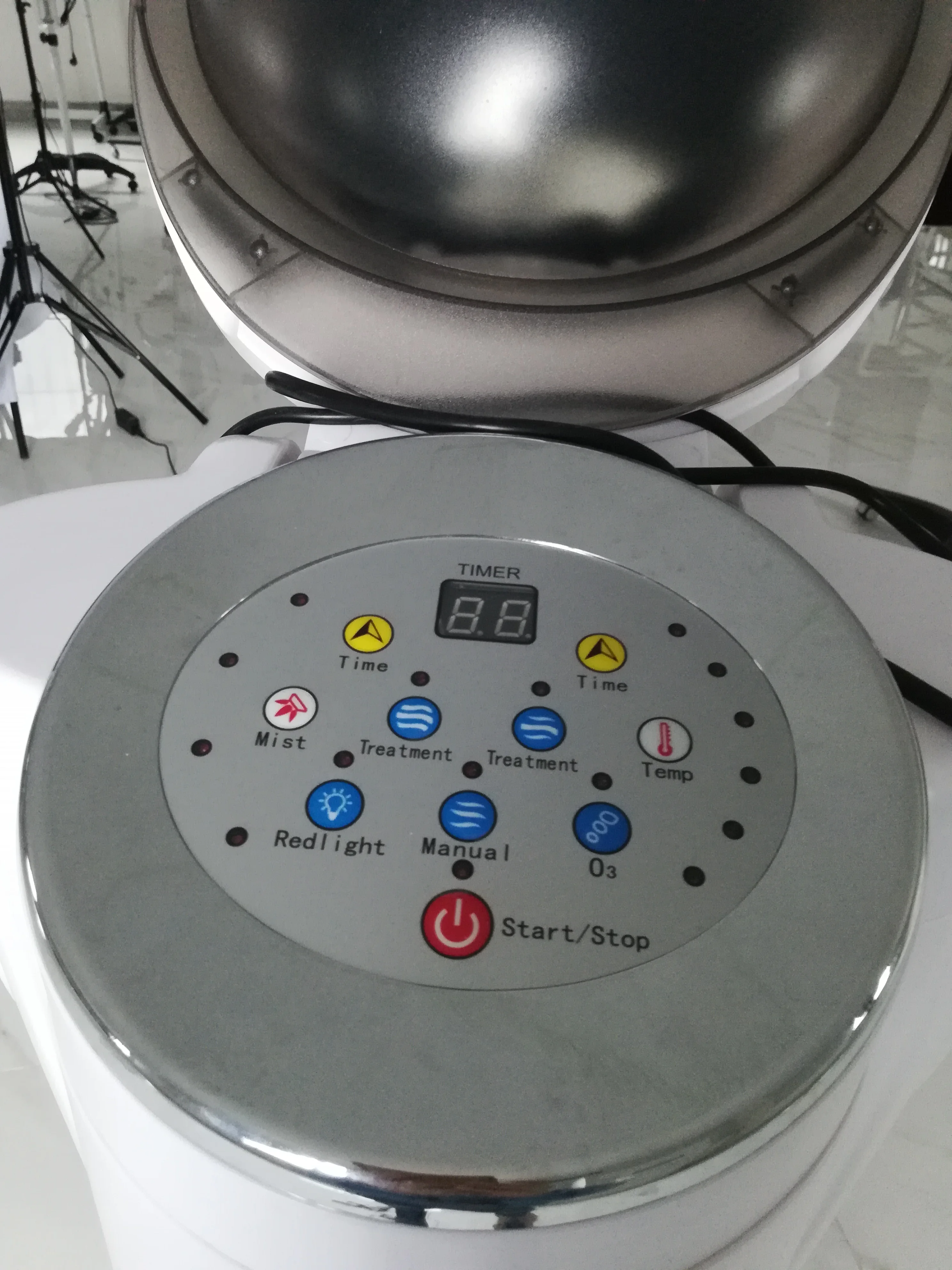 7 color LED lights nano micro mist hair steamer stand professional hair steamer machine salon equipment