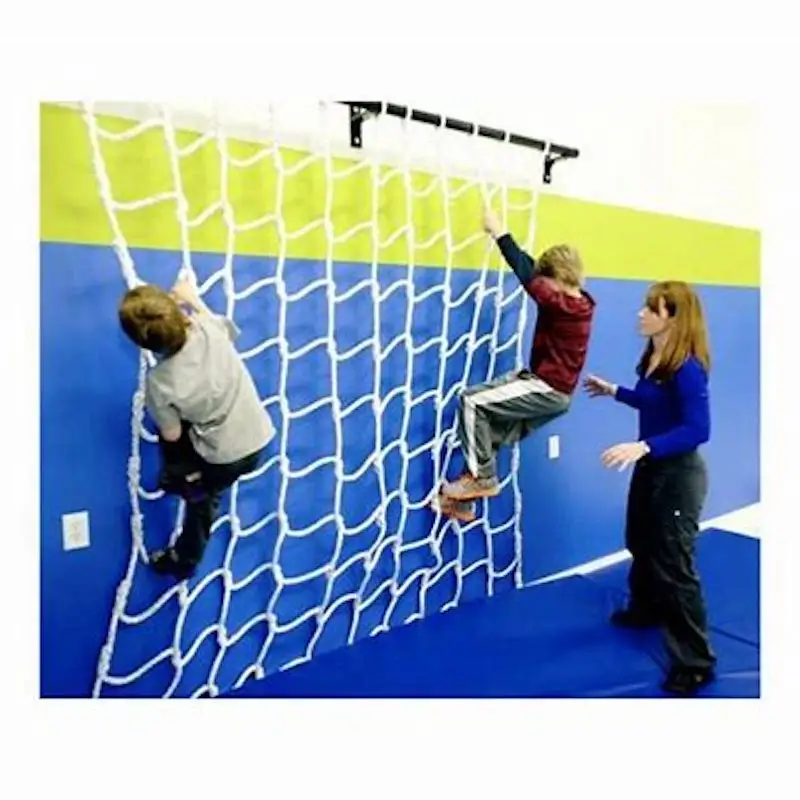 children rope net climbing wall playground rain-bow climbing net amusement park 10 ft x 10 ft climbing cargo net