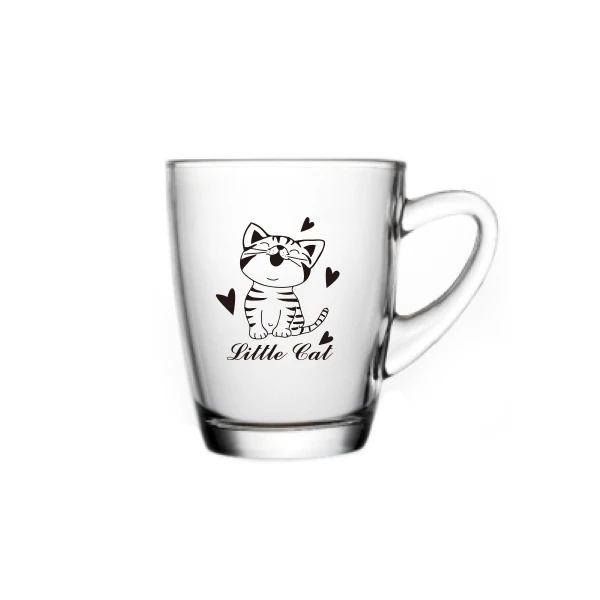 Hot Selling Transparent Coffee Mug Single Layer Drinking Glass Cup Tea Cup With Handles