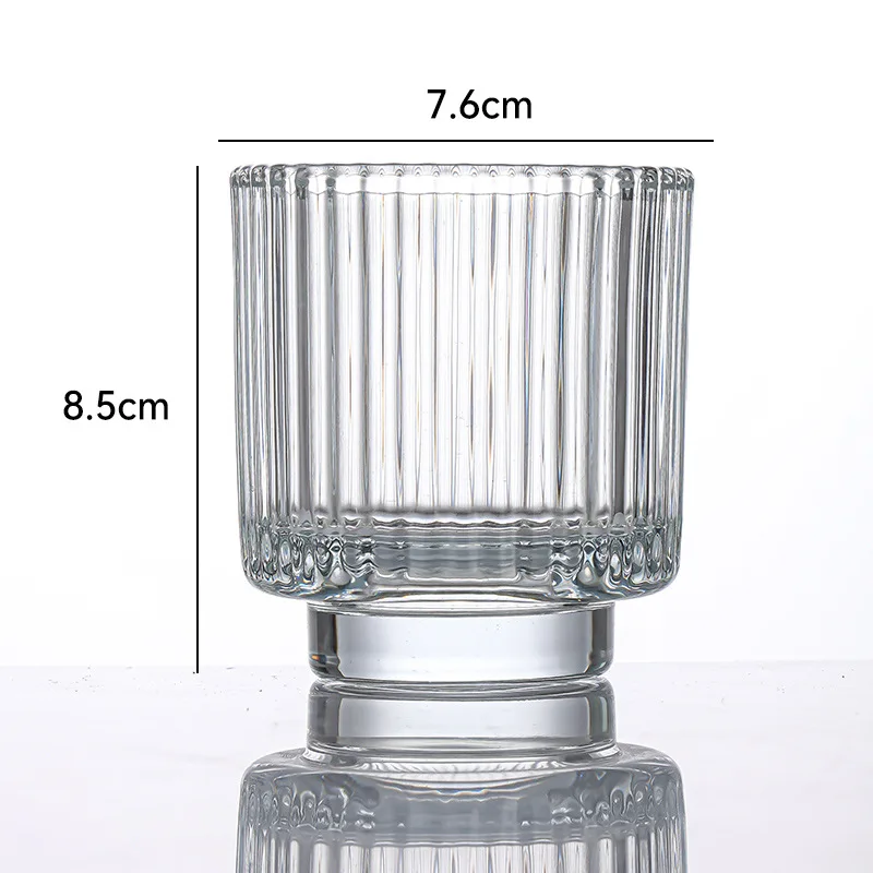 LO83 High Quality Luxury Glass Candle Jars  Customizable Cylinder Design Empty Candle Making Containers