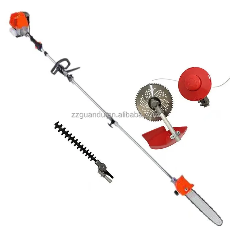 ZZGD 4 in 1 Trimming Tool 52cc 2-Stroke Engine Garden Tool System with Hedge and String Trimmer, Gas Pole Saw, Brush Cutter