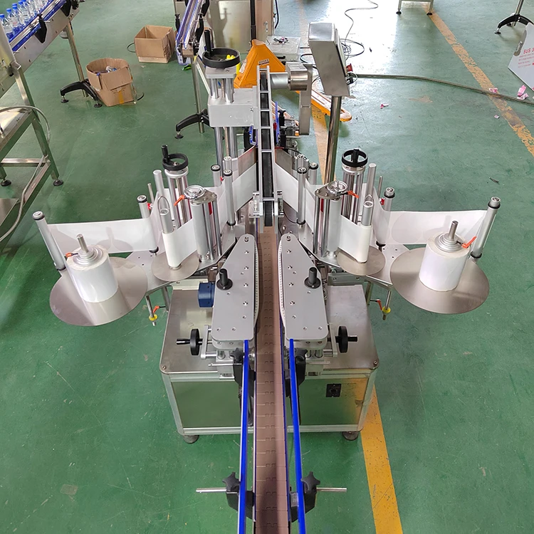 Automatic Stickers Flat Bottle Double Sided Labeling Machine For Square Bottles