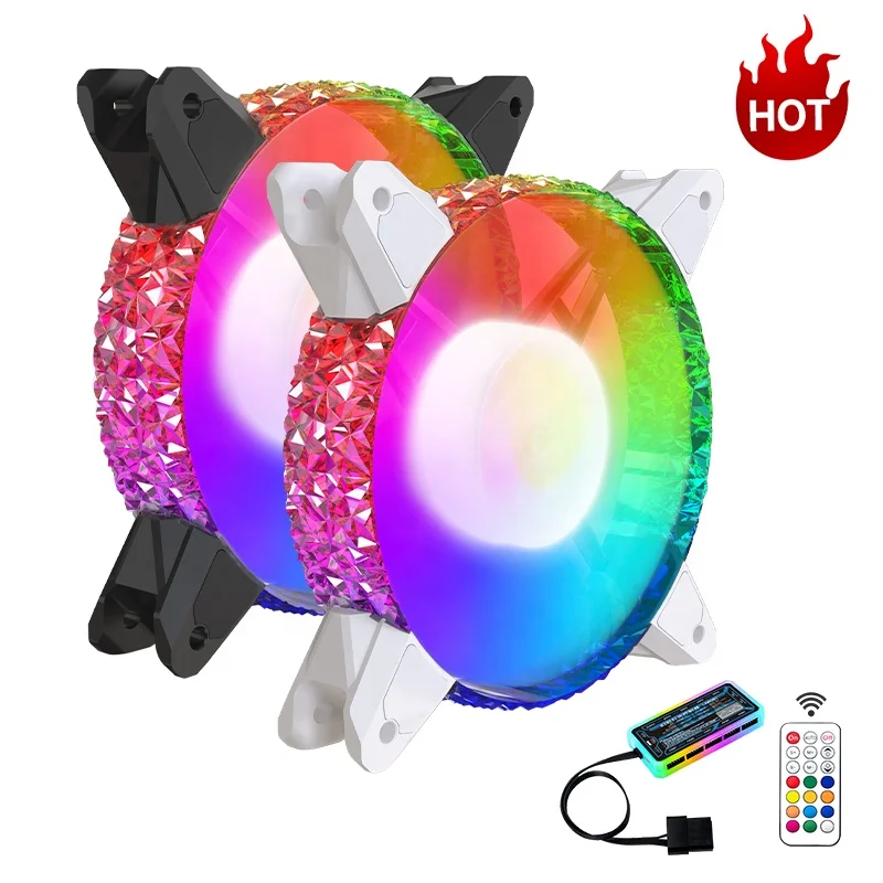 Factory OEM NEW Style PC ATX CASE RGB FAN LED lights computer Fans cooling pc cooler 120mm rgb with remote cooling