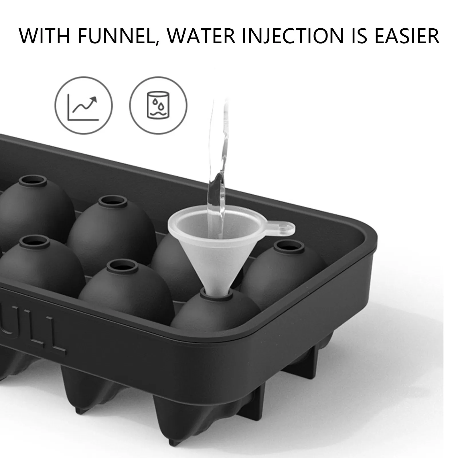 Wholesale Resin Silicon Mold Ice Cube Trays Silicone with Lids Ice Cube Molds for Whiskey Storage Cocktail