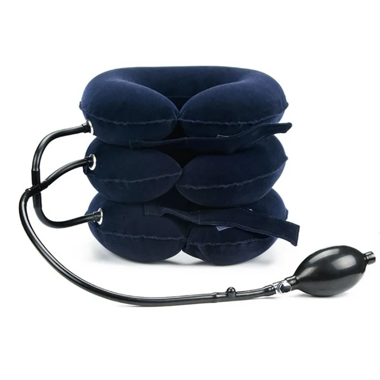 3 tubes adjustable neck traction inflatable cervical neck collar for neck pain relief