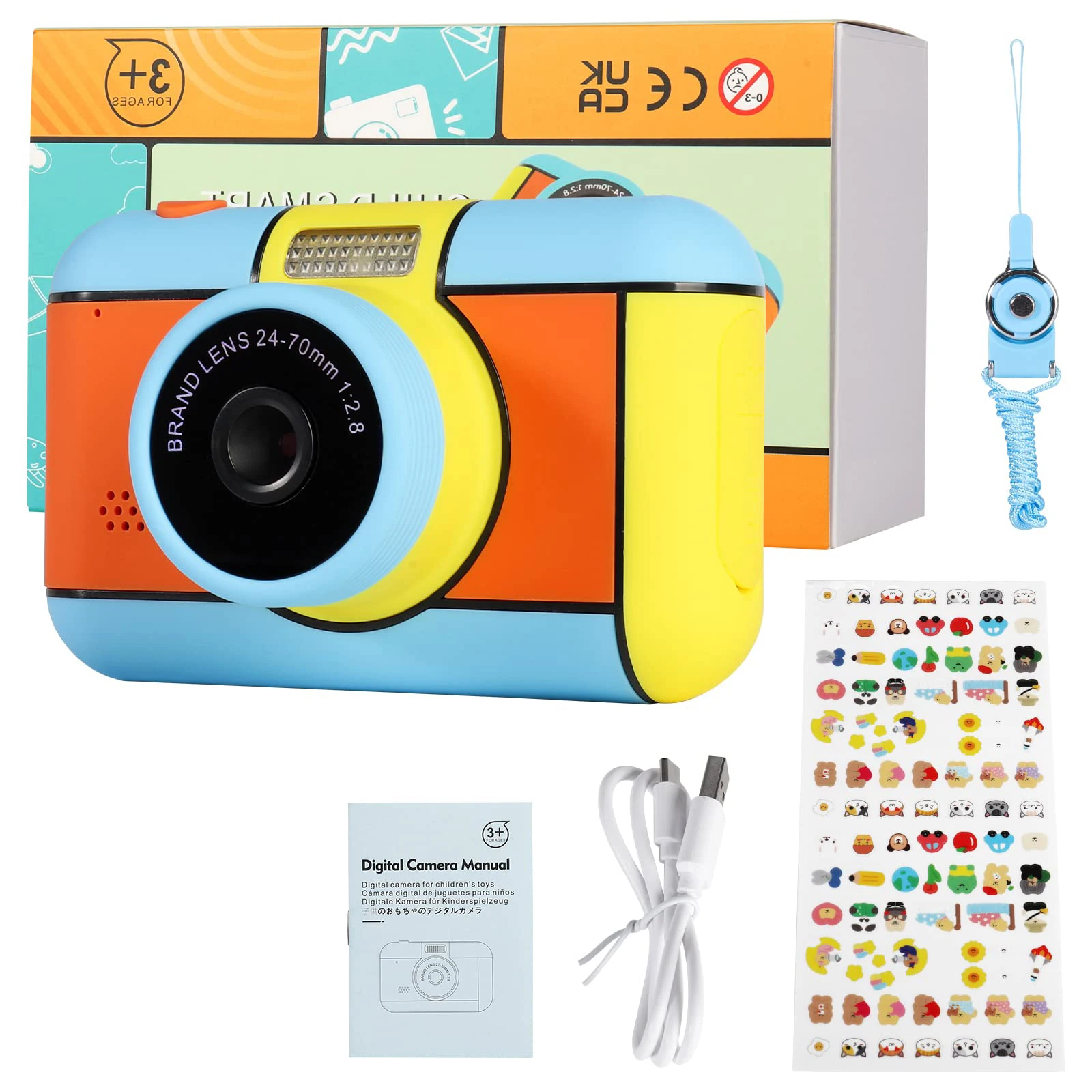 Christmas Birthday Party Gifts 2.4in LCD Screen 1080P HD Dual Lens Selfie Video Camera Children Digital Video Camcorder Camera