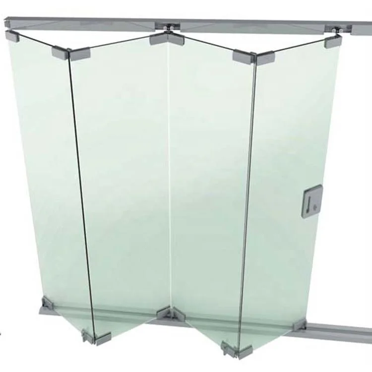 Interior frameless glass partitions folding sliding doors exterior balcony sliding bifold door