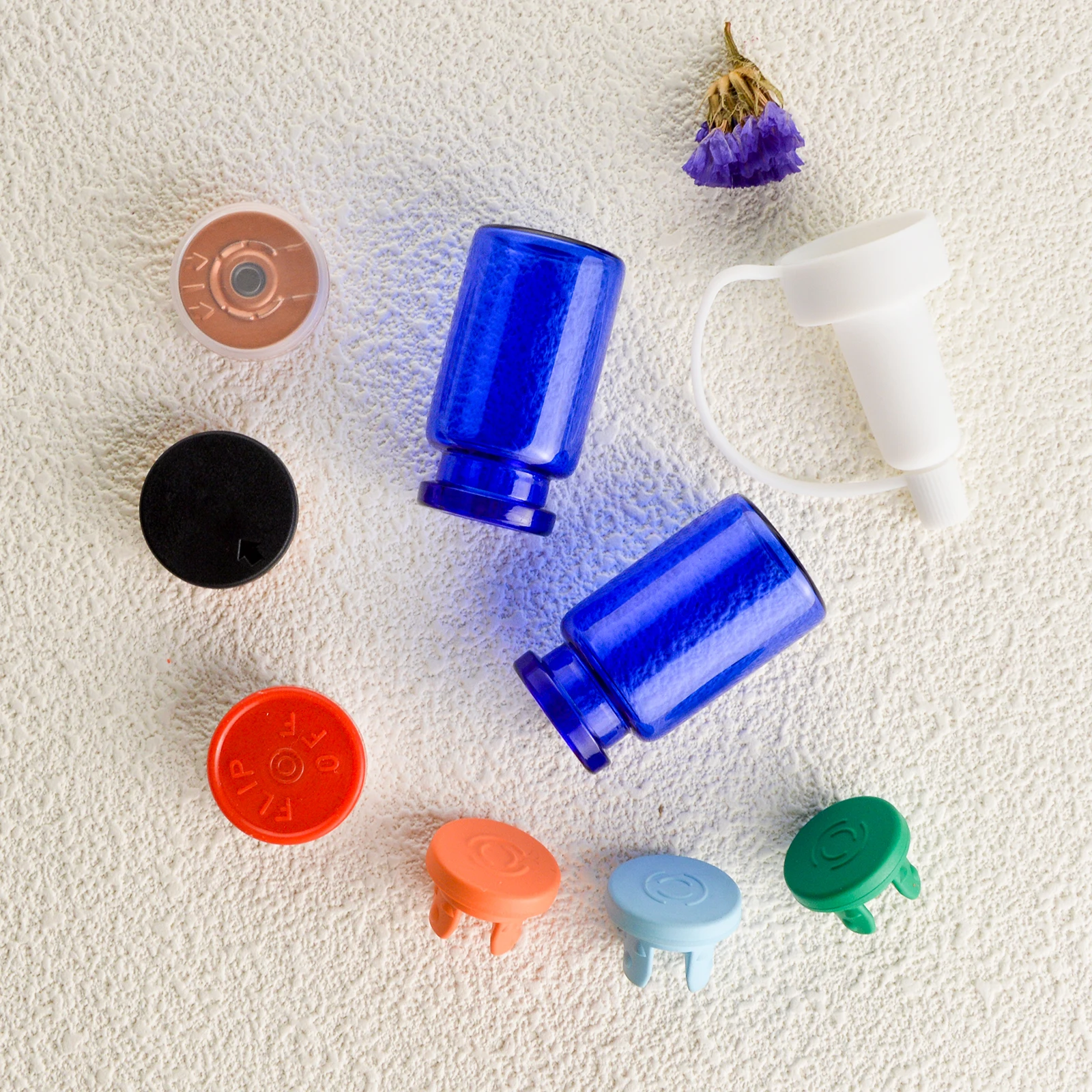 Blue Penicillin Bottle 3ml 5ml 7ml 10ml Bayonet Bottle Essence Liquid Subpackage Glass Empty Bottle Ampoule