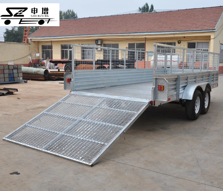 Landscaping tandem Hot Dipped Galvanized 2 Tonne Farm Box Trailer