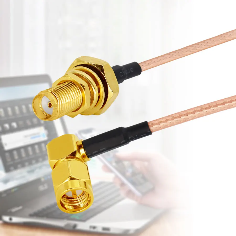 RF Pigtail SMA Male to Waterproof SMA Female RG316 Coax Cable 100CM for WiFi GSM CDMA 3G 4G GPS Antenna Extension Cable