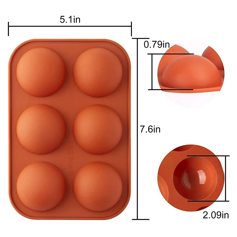 Medium Semi Sphere Silicone Mold 4 Packs Baking Mold for Making Hot Chocolate Bomb  Cake Jelly Dome Mousse Cake Tools