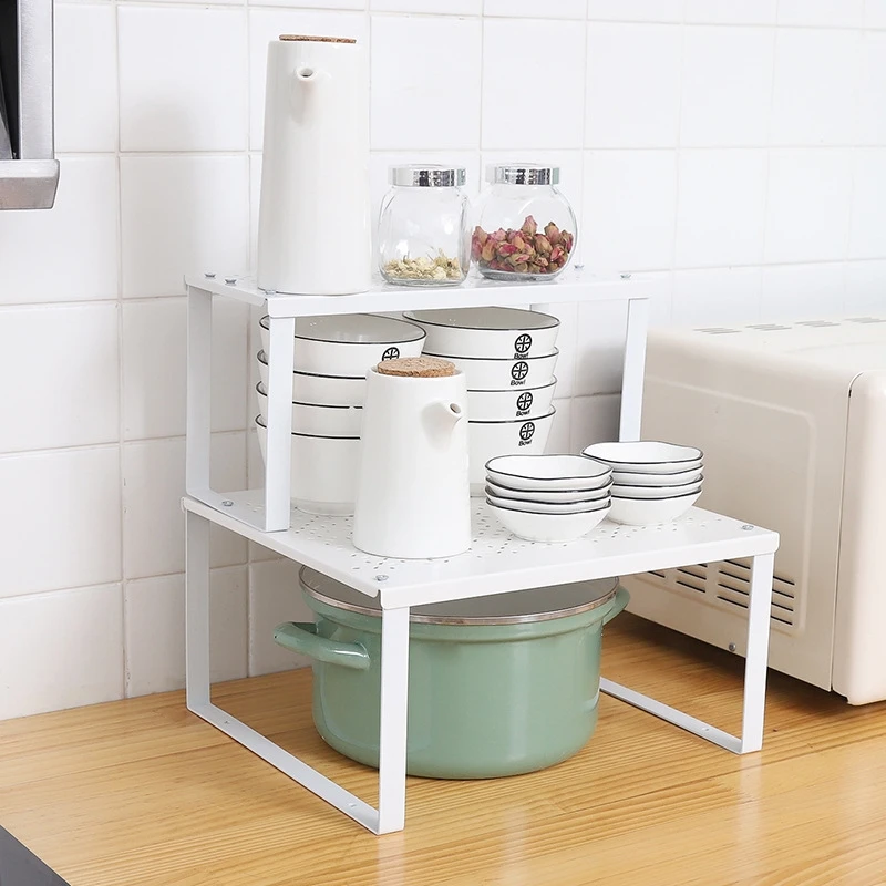 Kitchen Counter Shelf Organizer Pantry Shelves Spice Shelf Organizer for Cabinet