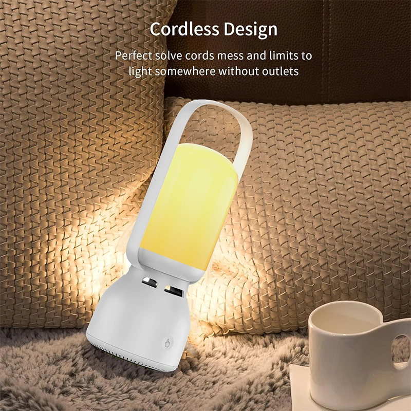 JMK New Portable Wireless Colorful Sound Audio Lamp Adjustable Gear Recharging RGB Outdoor Handheld Camping Lantern Speaker