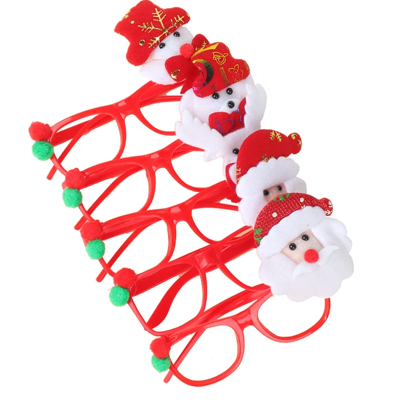 Best Selling 2024 Christmas Decorations Glasses Adult Children Party Toys Santa Snowman Antler Festival Decoration Glasses