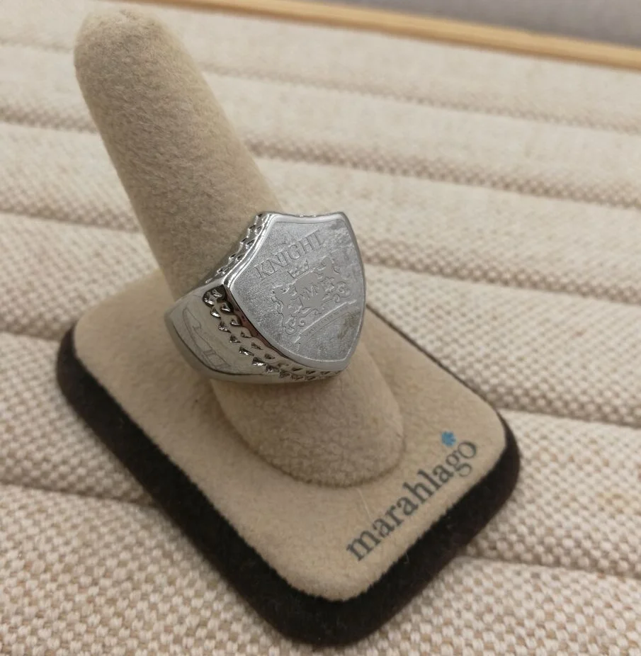 Latest design custom stainless steel slave and warrior and knight rings fashion jewelry king ring