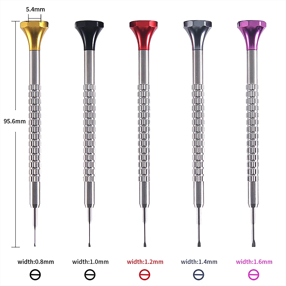 Professional Screwdriver Set of 5 PCS With 5 Different Size Mini Flat Screwdriver Repair Tool Kit for Watches,Jewelry,Toys Glass