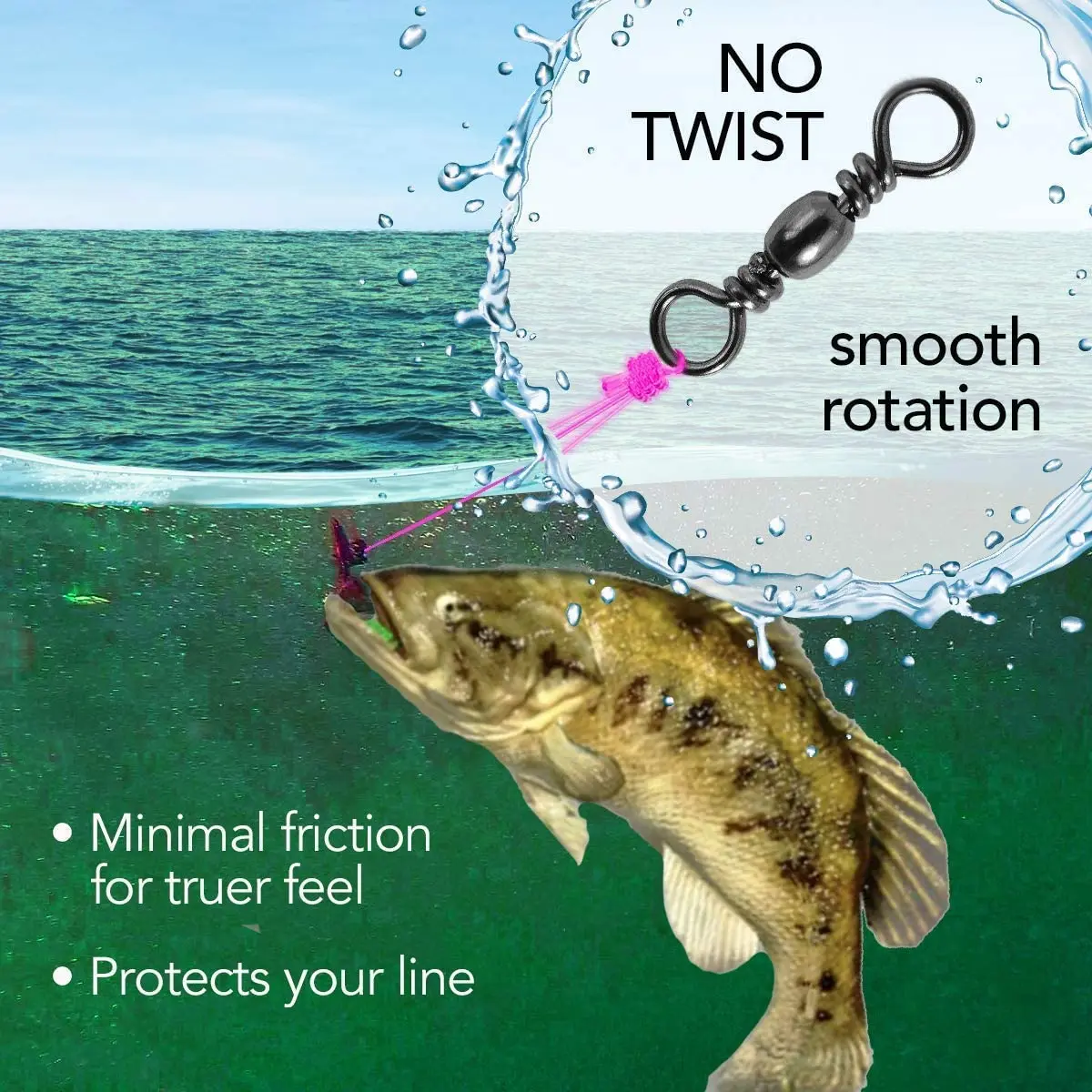 TOPIND  Superior Wholesale White Nickel Barrel swivels for Fishing