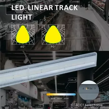 YOPOL H Type Track Lighting New 2024 Toggle Switch Control CCT Track Light Foldable Linear Track Light