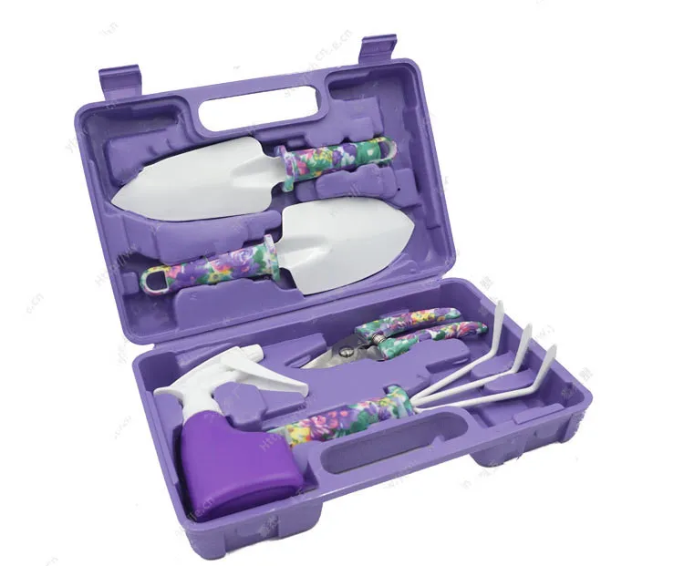 5 pcs printing pruners rake spade shovel sprayer scissors hand garden trowel tools