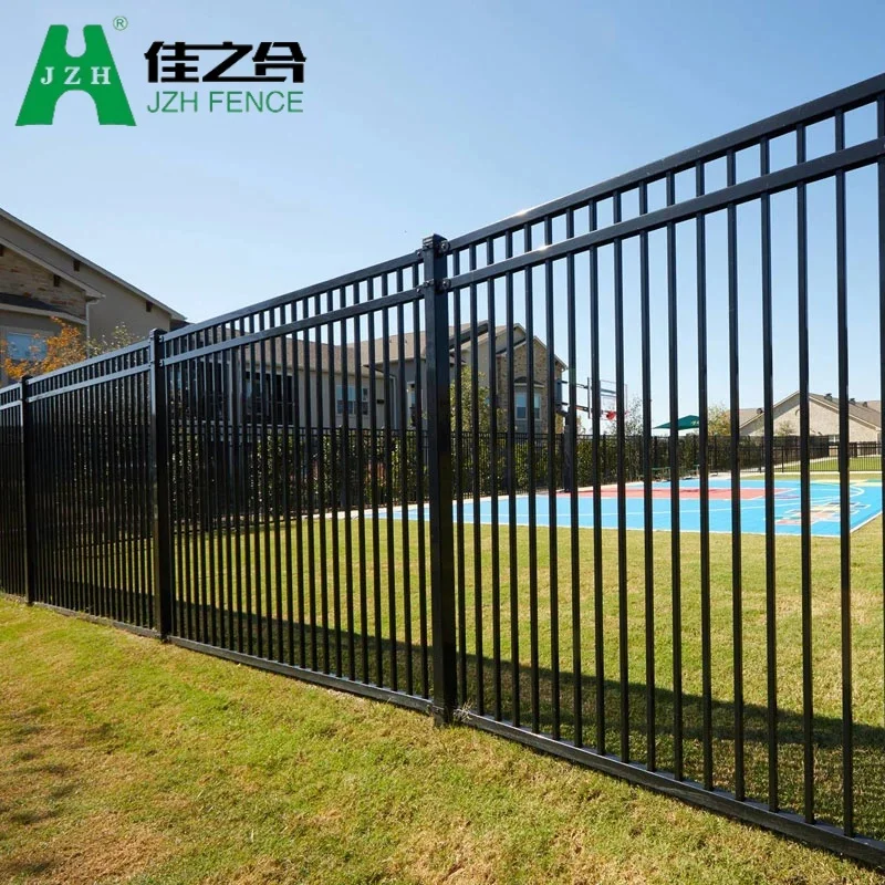 Оцинкованный стальной забор с порошковым покрытием декоративный Железный защитный трубчатый штакетник