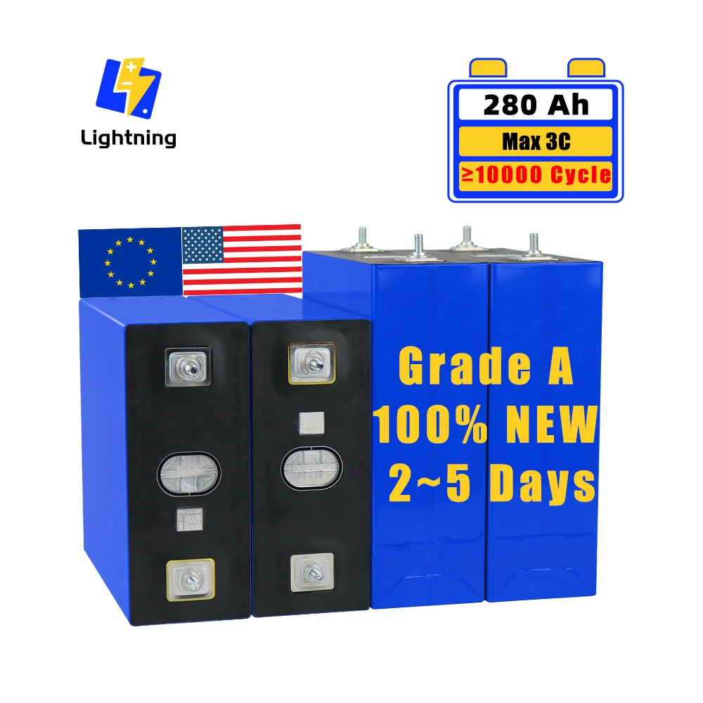 Grade A 280Ah LiFePO4 3.2V Lithium iron Phosphate Battery Cell For ESS Power wall Solar Home Energy Storage System 280Ah