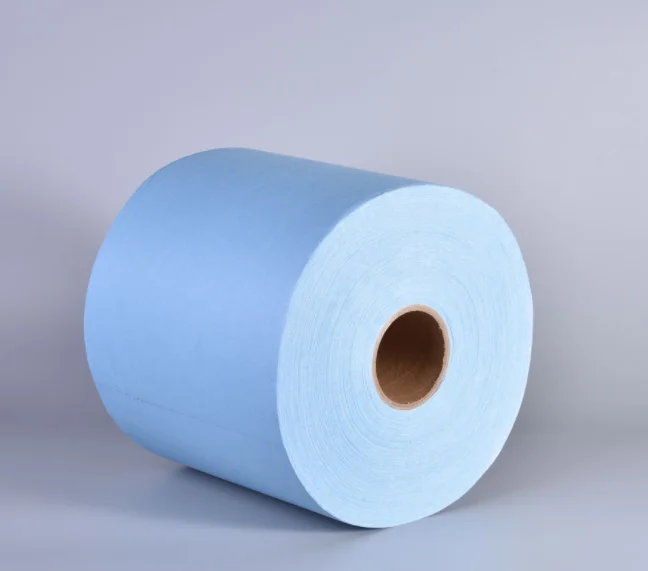 
Perforated Spunlace Cellulose Polyester Non Woven Industrial Disposable Lint Free Oil Absorbent Cleaning Dry Wipe Roll 