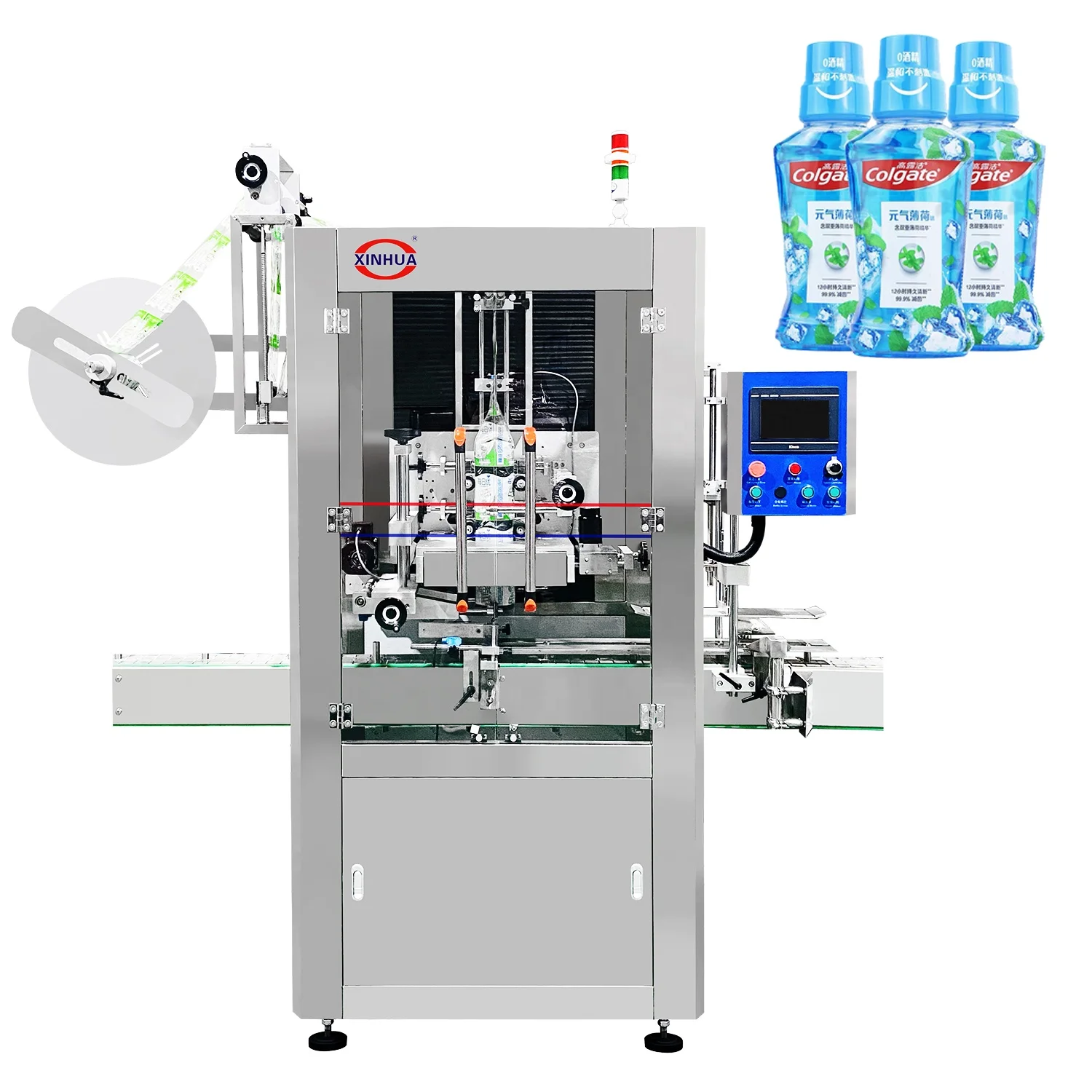 Automatic Carbonated Beverage Beer Can Pure Mineral Still Drink Soda Water Bottle Mini Shrink Sleeve Label Dispenser Machine