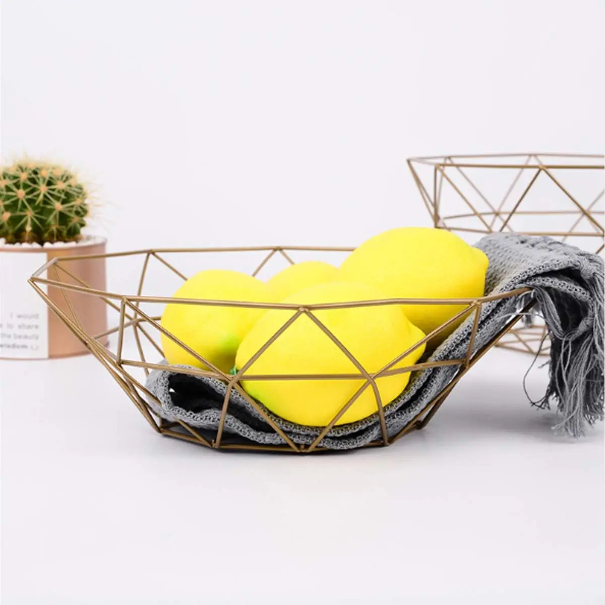 Fruit Bowl Metal Iron Art Wire Fruits Storage Basket for Kitchen Countertop Home Decor