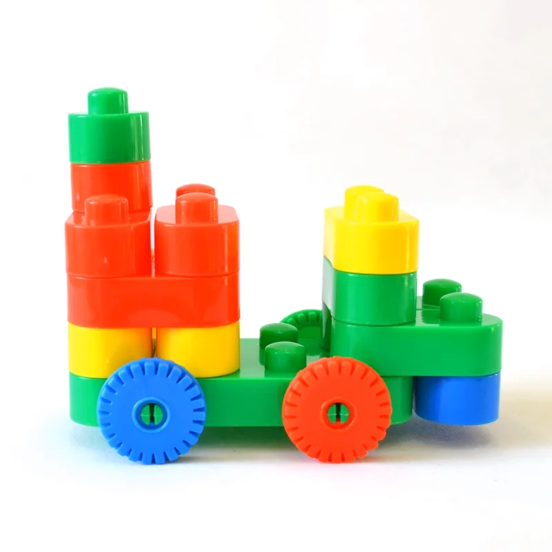 Детский сад школьные игрушки развивающие пластиковые поезд строительные блоки игрушечный