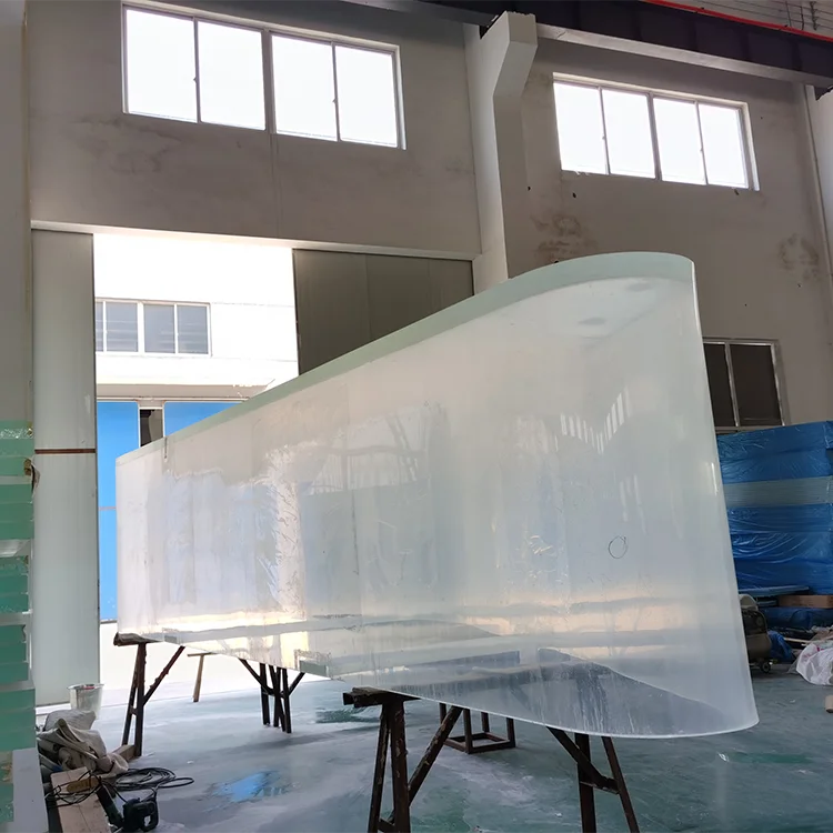 Large Round Glossy Thick Transparent Curved Acrylic Sheets For Cylinder Aquariums