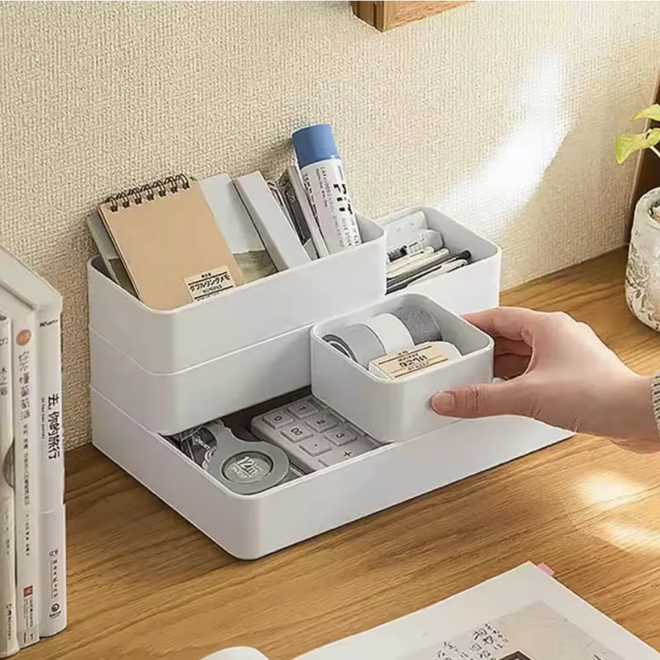 Household kitchen utensils storage basket plastic tabletop snack storage box