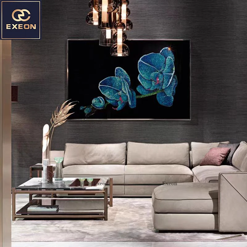 New Modern Luxury Design Walnut Bottom Square Coffee Table Villa Home Design Sofa Side Table