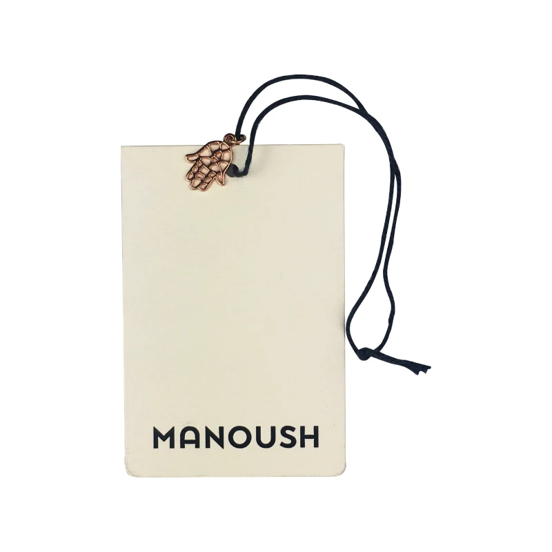 Luxury Custom Logo Embossed Clothing Hang tag Wholesale High End Thick Paper Garment Hang Tag White Square Swing Tags