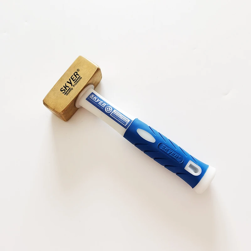 non sparking hand tools brass hammer stone hammer shape copper hammer with fiberglass handlesaler