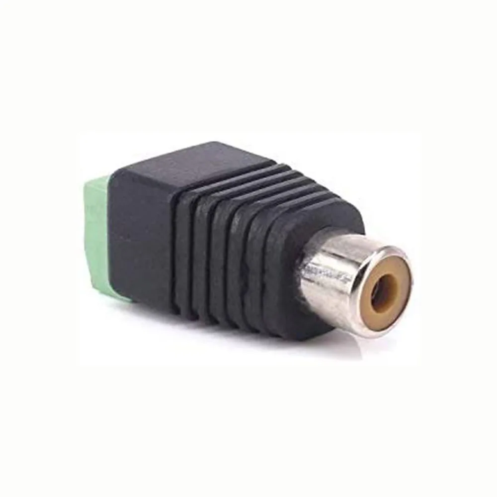 Переходник с гнездовой розетки Phono RCA на винтовую клемму AV аудио/видео для системы камер