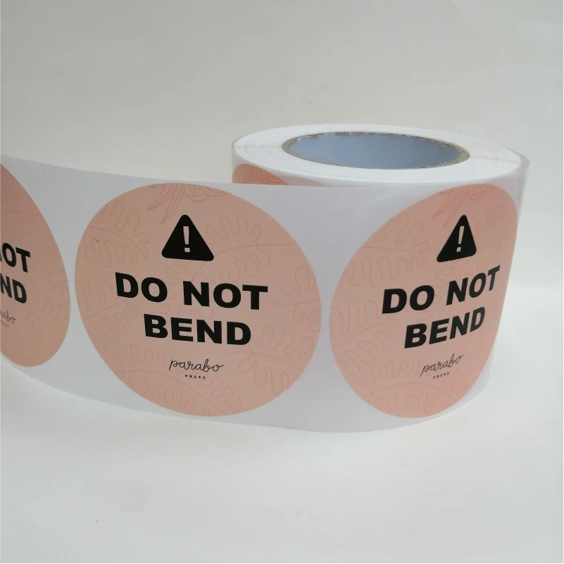  Лидер продаж этикетки частного дизайна 3 дюйма круглая самоклеящаяся виниловая Водонепроницаемая наклейка рулон пользовательская печать логотипа этикетка