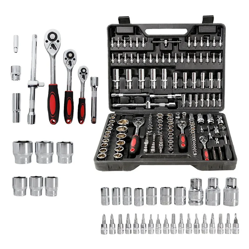 MACTANT 171 Pcs Ratchet Socket Wrench 1/4 Car Auto Repair Tools Spanner Screwdriver Set Drive Ratchet Spanner Hex Bit Socket Kit