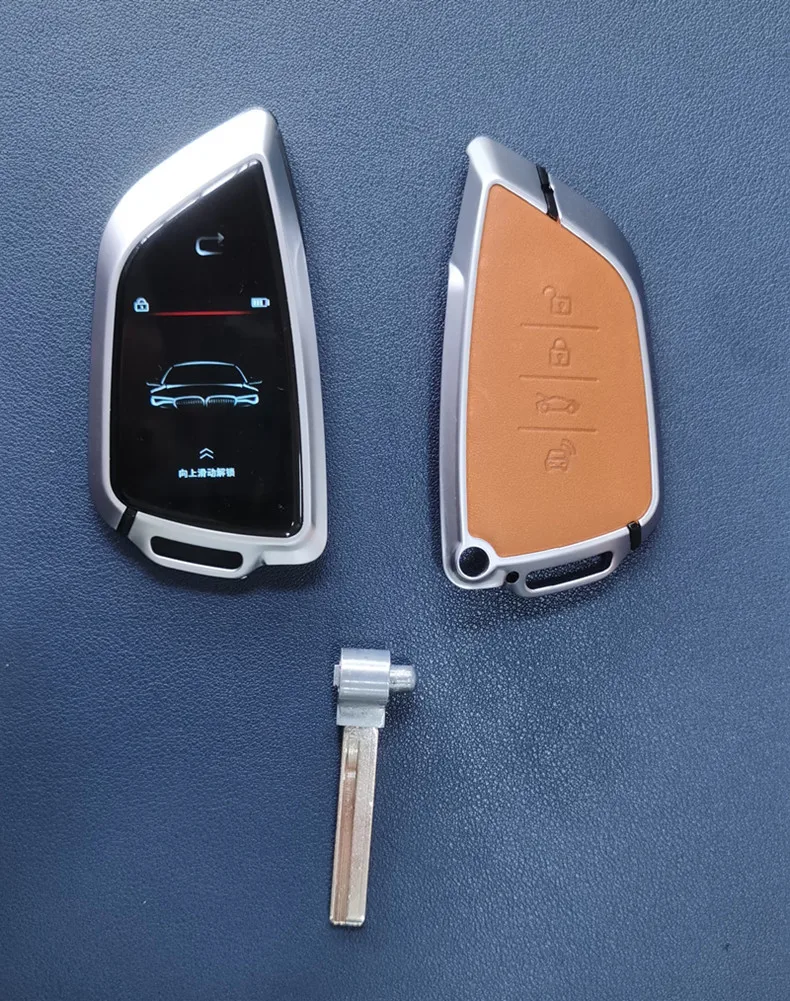 The mechanical blade auto LCD key is suitable for B M W and other smart car keys that retain the mechanical key
