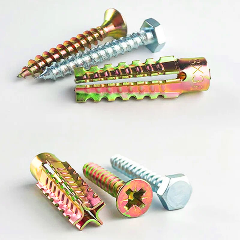 Factory sales Yellow zinc plated high carbon Steel Anchor for Aerated concrete Christmas Tree Anchors Universal metal anchor