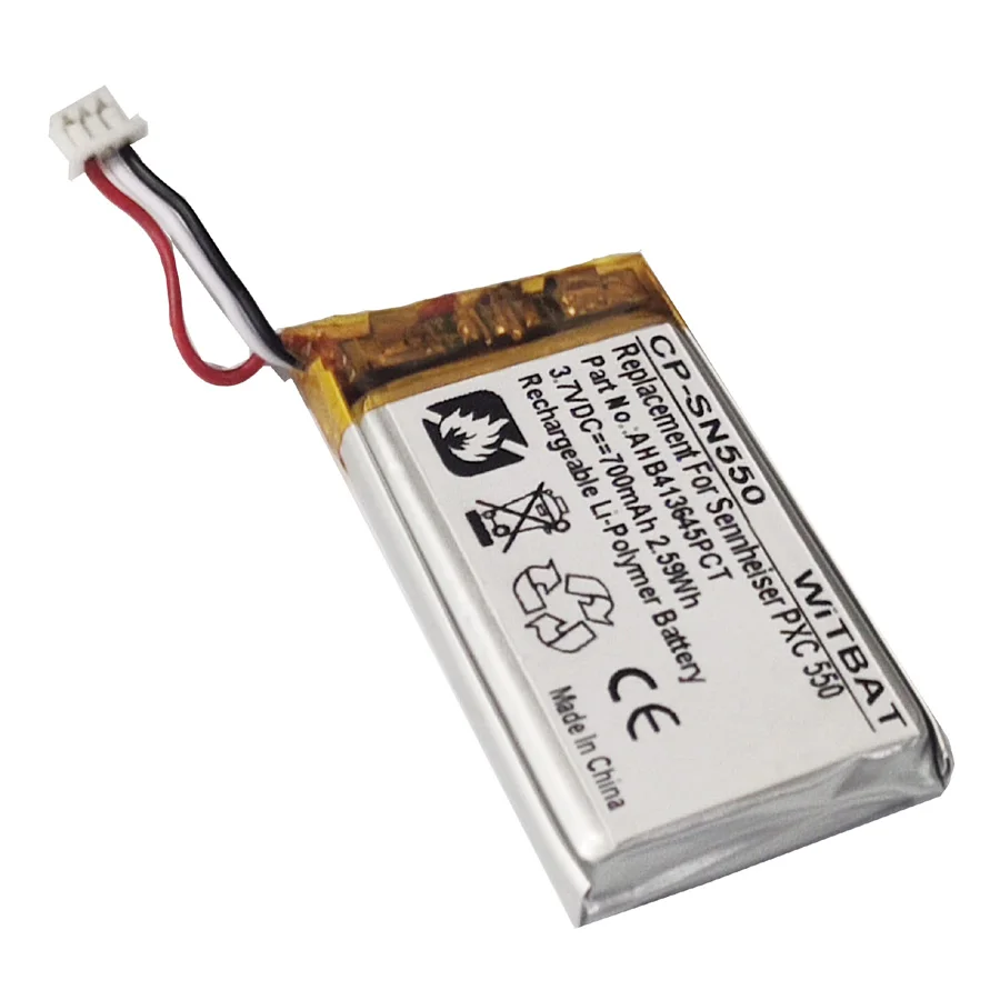 Headphone Battery AHB413645PCT for Sennheiser PXC 550