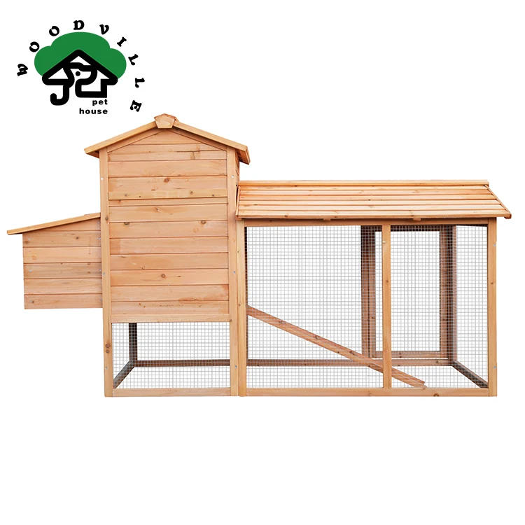 WoodVille Outdoor Modern  Backyard Wooden Chicken Coop House Chickens Wooden Chicken Coop